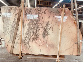 Portugal Pink Dark Marble Slabs