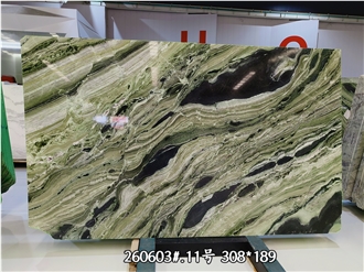 Shangrila Green Marble Slabs Polished