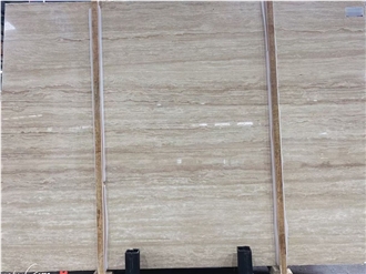 Turkish Beige Travertine Slabs Vein Cut