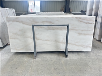 China Guangxi White Marble Polished Slab Tiles