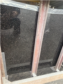 India Black Galaxy Granite Polished Tile Slabs