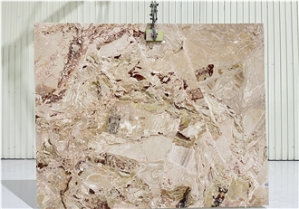 Polished Beige Breccia Pontificia Marble Slabs For Floors