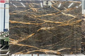 Polished Black Nero Port Laurent Marble Slabs For Floors