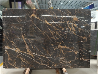 Polished Morocco Nero Port Laurent Marble Slabs For Walls