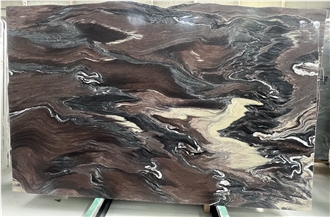 Polished Purple Cipollino Cattani Marble Slabs For Walls