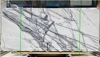 Polished Turkish White Milas Lilac Marble Slabs For Floors