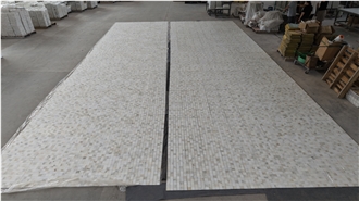 12" X 24" Han White Natural Marble Mosaic Tiles