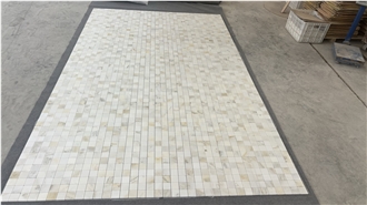 Elegant Polished Han White Marble Mosaic Tiles For Walls