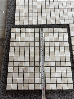 Premium Super White Travertine Mosaic Tiles