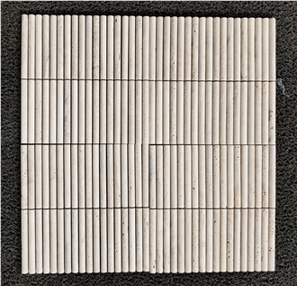 Rustic Natural Beige Travertine Mosaic Tiles For Backsplash