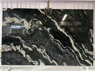 Titanium Satin Textured Granite Slabs High Traffic Grade