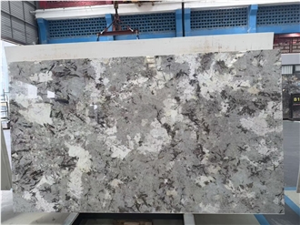 Grey White Snow Mountain Lan Polished Sintered Stone Slabs