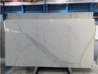 White Calacatta Sintered Stone Polished Slabs