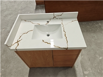 Custom 6040 Roman Travertine Vanity Countertop