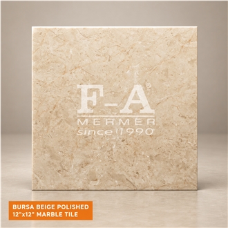 Bursa Beige Polished 12"X12" Marble Tiles