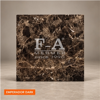 Dark Emperador Polished 18"X18" Marble Tiles