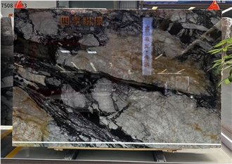 Four Seasons Pink-Green Marble Slabs