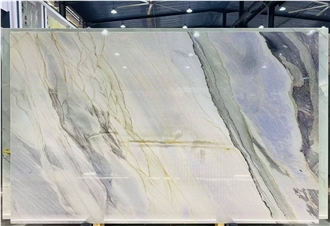 Polished Brazil Nacaranda Blue Quartzite Slabs For Walls