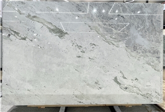 Polished Chinese Green Oyster Blue Marble Slabs For Walls