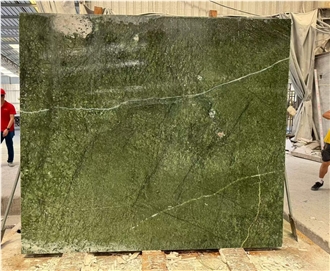 Polished Dandong Green Marble Slabs For Walls And Floors