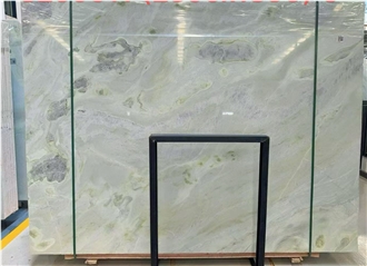 Polished Green Oyster Blue Marble Slabs For Walls And Floors