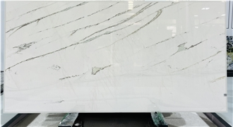 Polished Italy White Platinum Hepburn Marble Slabs For Walls