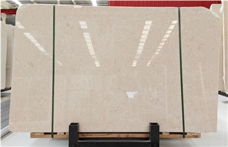 Polished Turkish Ottoman Beige Marble Slabs For Floors