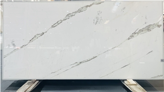 Polished White Platinum Hepburn Marble Slabs For Floors