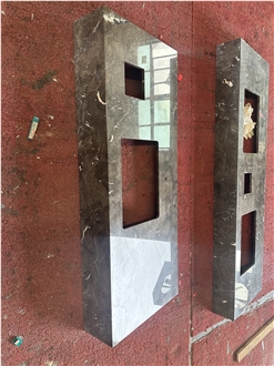 Customized Marron Emperador Marble Bathroom Countertop