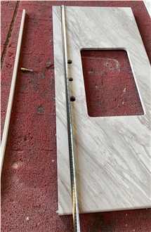 Elegant Volakas White Marble Countertop