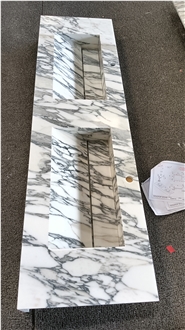 Luxury Arabescato Marble Integrity Double Sink Vanity Top