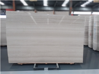 White Wood Grain 18 Mm Marble Slabs
