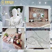 Calacatta  /  Rosso Monica  /  Italian White Stone Expert