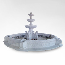 White Marble Garden Water Fountain