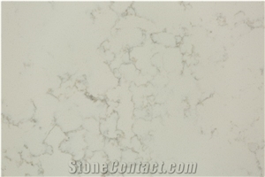 Fine Pattern Quartz Stone Slabs Ivory Background