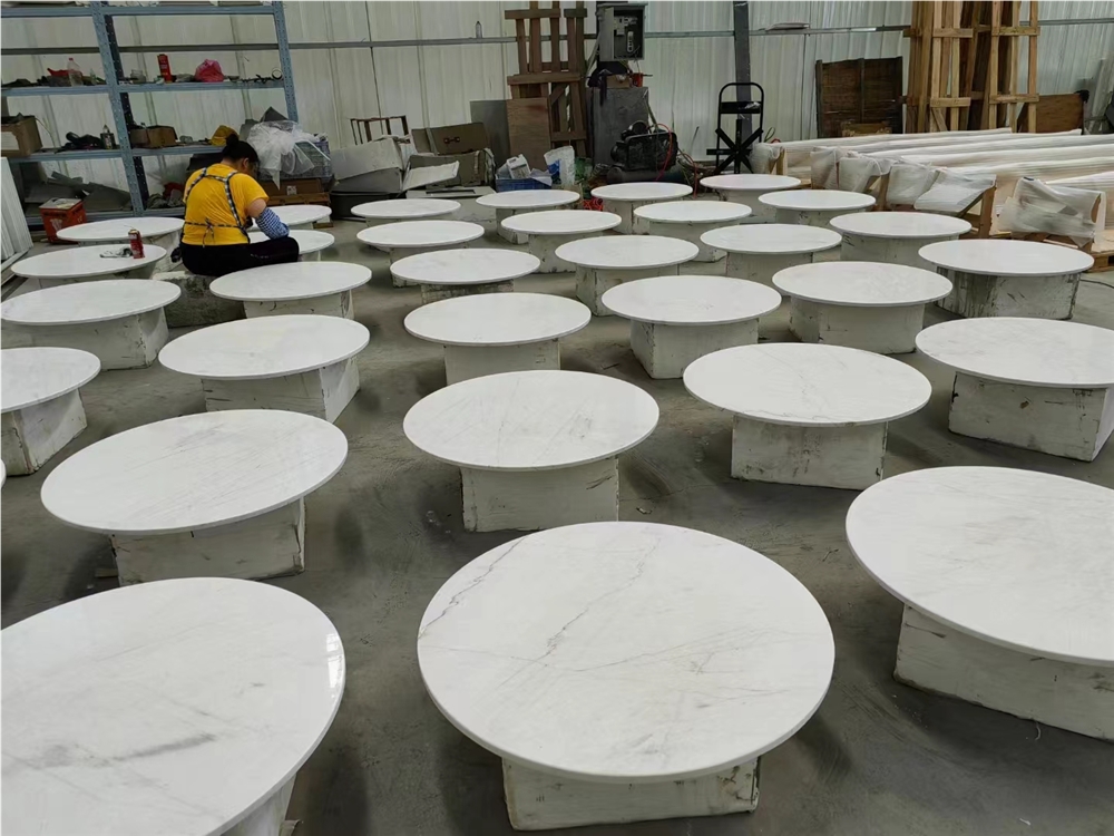 Volakas White Table Top Featuring Marble Dining Table Top from China 