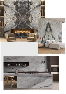 Turkish Grey Root Marble Private House Project