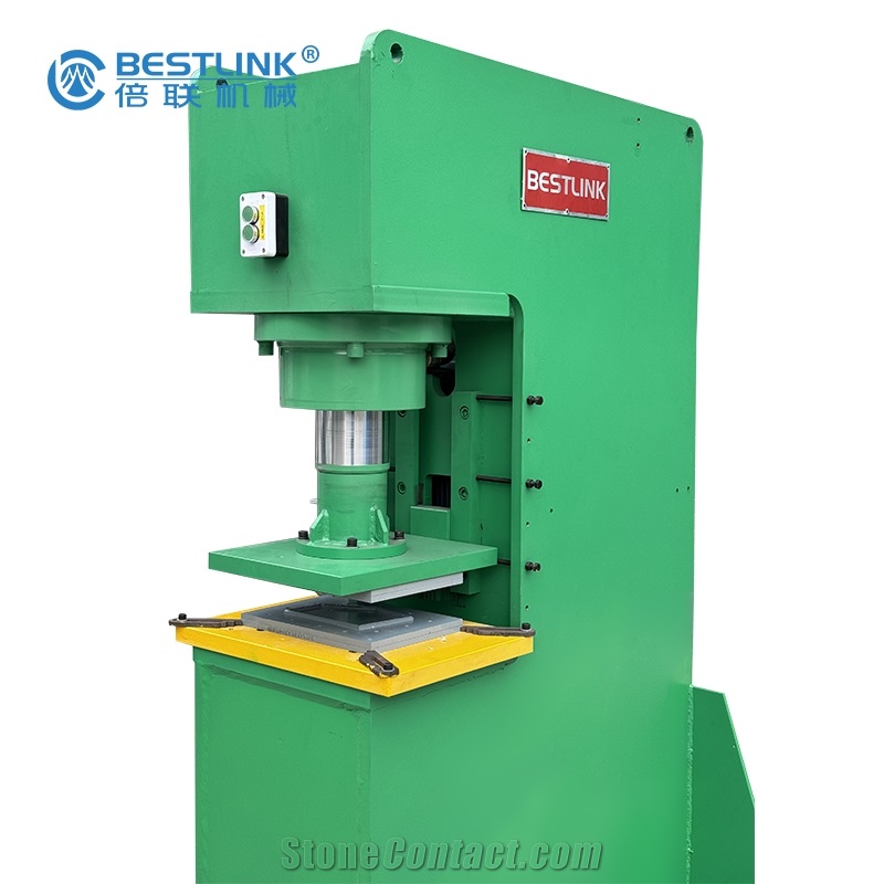 Hydraulic stone press machine saw-cut face stone stamping machine