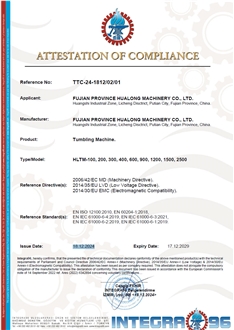 CE for Tumbling Machine CE for Tumbling Machine
