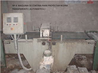 Second-Hand Curtain Machine For Projecting Transparent Resining -Automatic