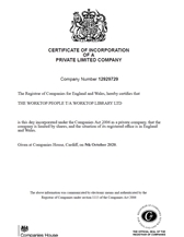 Companies House UK Certificate