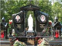 Russia tombstone yard 2010